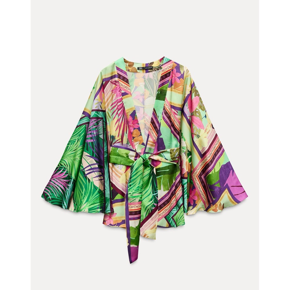 Zara Multicolor Kimono Jacket - image 1